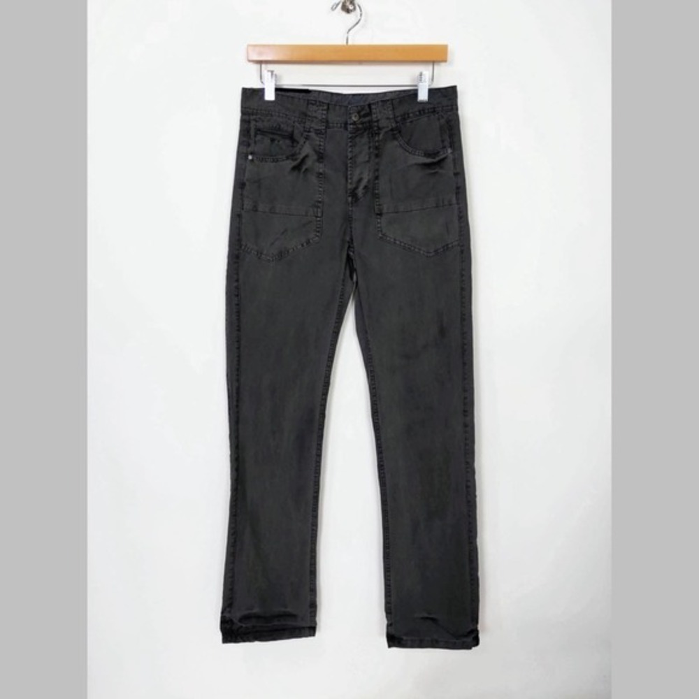 Rogue Men's Destructed Slim Straight Denim Ribbed Jeans